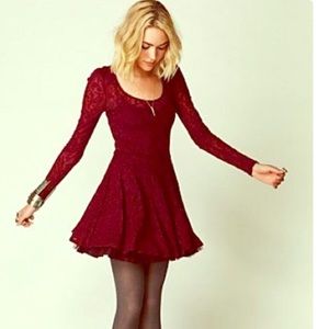 Free People Floral A Line Fit and Flare Dress